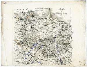 Antique Map-BATTLE OF CASTIGLIONE-ITALY-NAPOLEON-von Rothenburg-1837