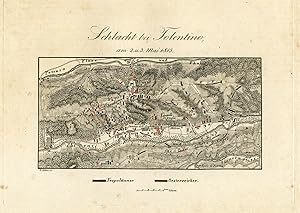 Antique Map-BATTLE OF TOLENTINO-ITALY-Biller-von Rothenburg-1837
