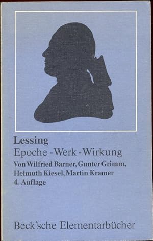 Bild des Verkufers fr (3 Publikationen zu Lessing:) I: Barner, W. / Grimm, G. / Kiesel, H. / Kramer, M.: Lessing. Epoche - Werk - Wirkung. II: Kreft, J.: Gotthold Ephraim Lessing. Emilia Galotti und Nathan der Weise. Interpretierende Kommentare. III: Drews, W.: Gotthold Ephraim Lessing in Selbstzeugnissen und Bilddokumenten dargestellt . . . zum Verkauf von Antiquariat Buechel-Baur