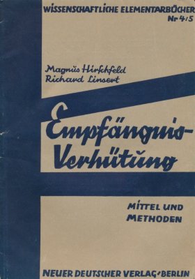 Imagen del vendedor de Empfngnis-Verhtung. a la venta por Antiquariat Frank Albrecht (VDA / ILAB)