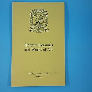 Oriental Ceramics and Works of Art - SAle Catalogue 13 November 19781978