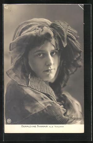 Bild des Verkufers fr Ansichtskarte Opernsngerin Geraldine Farrar als Traviata zum Verkauf von Bartko-Reher
