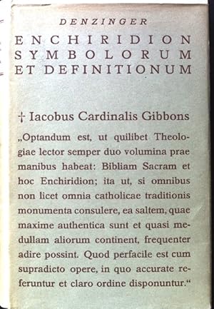 Imagen del vendedor de Enchiridion Symbolorum definitionum et declarationum de rebus fidei et morum; a la venta por books4less (Versandantiquariat Petra Gros GmbH & Co. KG)