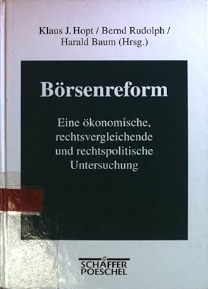 Immagine del venditore per Brsenreform : eine konomische, rechtsvergleichende und rechtspolitische Untersuchung. venduto da books4less (Versandantiquariat Petra Gros GmbH & Co. KG)