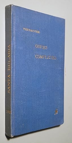 Imagen del vendedor de OBRES COMPLETES XVII. Santa Eulria. Poemet - Barcelona c. 1910 a la venta por Llibres del Mirall