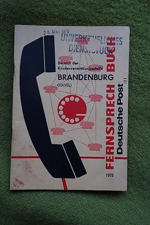 Fernsprechbuch Deutsche Post Bereich der Knotenvermittlungsstelle BRANDENBURG (Havel).