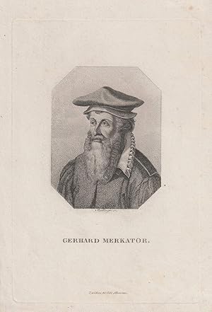 Image du vendeur pour Gerhard Merkator. Kupferstich-Portrt von Bollinger. mis en vente par Antiquariat Dennis R. Plummer