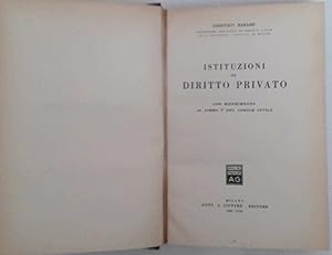 Seller image for Istituzioni di diritto privato. Con riferimento al libro 1 del codice civile for sale by librisaggi