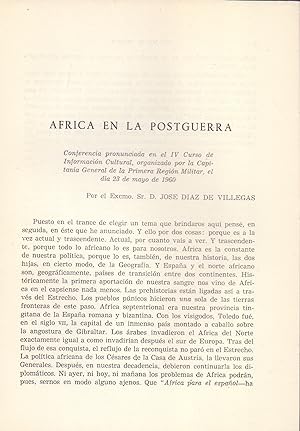 Seller image for AFRICA EN LA POSTGUERRA (EXTRAIDO ORIGINAL DEL AO 1960, ESTUDIO COMPLETO TEXTO INTEGRO, AFRICA) for sale by Libreria 7 Soles