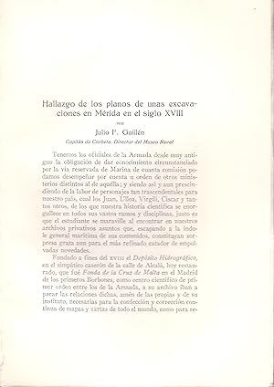 Seller image for HALLAZGO DE LOS PLANOS DE UNAS EXCAVACIONES EN MERIDA EN EL SIGLO XVIII (EXTRAIDO ORIGINAL DEL AO 1935, ESTUDIO COMPLETO TEXTO INTEGRO) for sale by Libreria 7 Soles