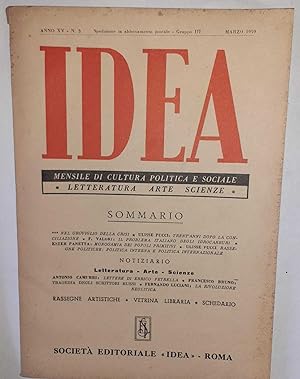 Idea. Mensile di cultura politica e sociale. Anno XV-N.5