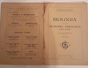 Imagen del vendedor de Biologia parte III. Anatomia e fisiologia delle piante a la venta por librisaggi