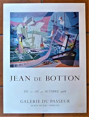 Imagen del vendedor de Jean de Botton. Une affiche dite  l'occasion de l'exposition  la Galerie Du Passeur, du 11 au 30 octobre 1966. a la venta por librairie sciardet