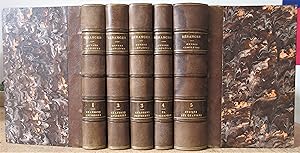 5 VOLUMES : Oeuvres Anciennes : Chansons de Béranger contenant 53 gravures sur acier 1-2 + Derniè...