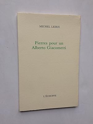 Pierres pour un Alberto GIACOMETTI