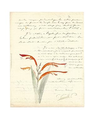 Très belle lettre de Saint-Saëns au sujet de la rédaction de son opéra Ascanio et enrichie dun p...