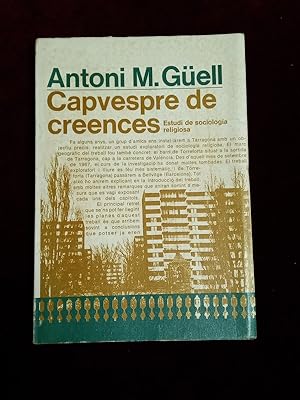 Imagen del vendedor de Capvespre de creences a la venta por Llibreria F�nix