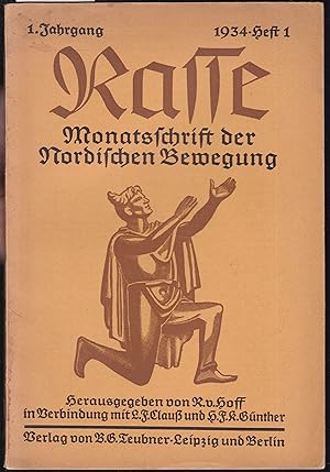 Rasse. Monatsschrift der Nordischen Bewegung. 1. Jahrgang 1934, Heft 1