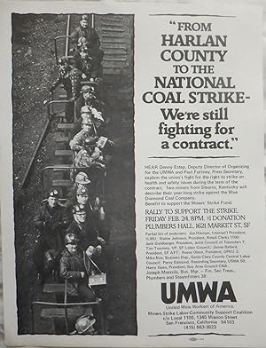 United Mine Workers of America Strike Leaflet/flier
