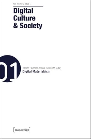 Bild des Verkufers fr Digital Culture & Society (DCS) Vol. 1, Issue 1 - Digital Material/ism zum Verkauf von Bcher bei den 7 Bergen