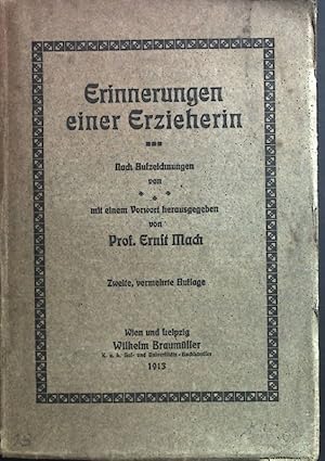 Bild des Verkufers fr Erinnerungen einer Erzieherin. zum Verkauf von books4less (Versandantiquariat Petra Gros GmbH & Co. KG)