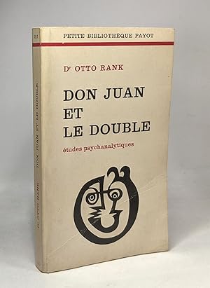 Immagine del venditore per Don Juan et le double - tudes psychanalytiques venduto da crealivres