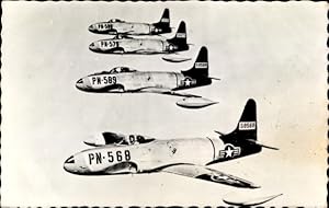 Immagine del venditore per Ansichtskarte / Postkarte Lockheed Shooting Star F 80 B, Jagdflugzeuge, USAF, PN-568, PN-589, PN-579 venduto da akpool GmbH
