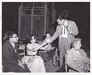 Bild des Verkufers fr Guys and Dolls (Original photograph of Jean Simmons and Joseph L. Mankiewicz on the set of the 1955 film) zum Verkauf von Royal Books, Inc., ABAA