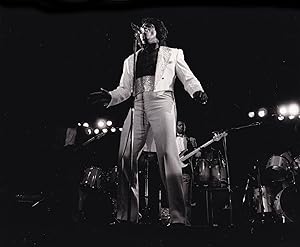 Original photograph of James Brown on tour, 1986