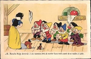 Image du vendeur pour Ansichtskarte / Postkarte Walt Disney, Blanche Neige et les sept nains, Zwerge, Schneewittchen mis en vente par akpool GmbH