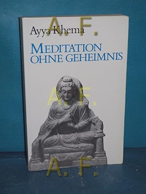 Seller image for Meditation ohne Geheimnis for sale by Antiquarische Fundgrube e.U.