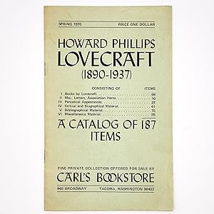 Bild des Verkufers fr Howard Phillips Lovecraft (1890-1937): A Catalog of 187 Items zum Verkauf von Memento Mori Fine and Rare Books