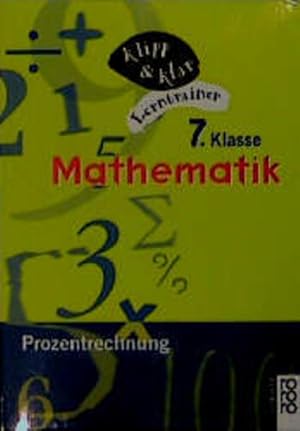 Bild des Verkufers fr Mathematik, 7. Klasse, Prozentrechnung zum Verkauf von Versandantiquariat Felix Mcke