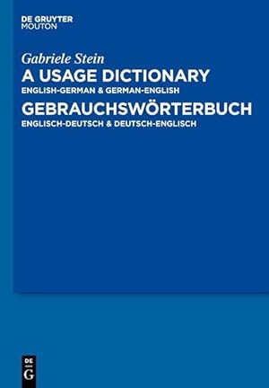 Bild des Verkufers fr Usage Dictionary English-German / German-English - Gebrauchswoerterbuch Englisch-Deutsch / Deutsch-Englisch zum Verkauf von moluna