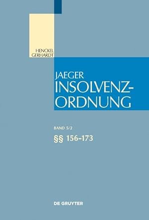 Bild des Verkufers fr Insolvenzordnung 5/2.  156-173 zum Verkauf von moluna