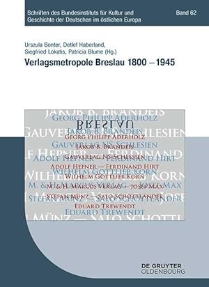 Seller image for Verlagsmetropole Breslau 1800 - 1945 for sale by moluna