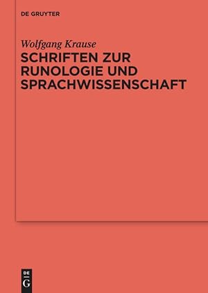 Image du vendeur pour Schriften zur Runologie und Sprachwissenschaft mis en vente par moluna