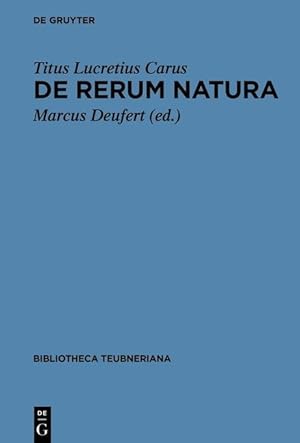 Bild des Verkufers fr De rerum natura libri VI zum Verkauf von moluna