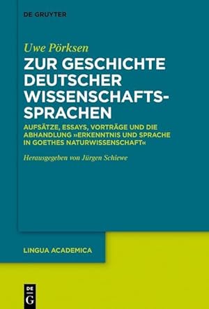 Bild des Verkufers fr Zur Geschichte deutscher Wissenschaftssprachen zum Verkauf von moluna