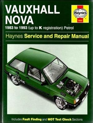 Seller image for Vauxhall Nova Service and Repair Manual (Haynes Service and Repair Manuals) for sale by WeBuyBooks