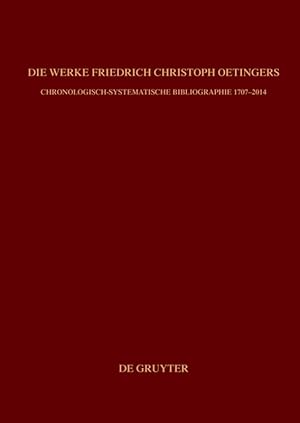 Bild des Verkufers fr Die Werke Friedrich Christoph Oetingers zum Verkauf von moluna