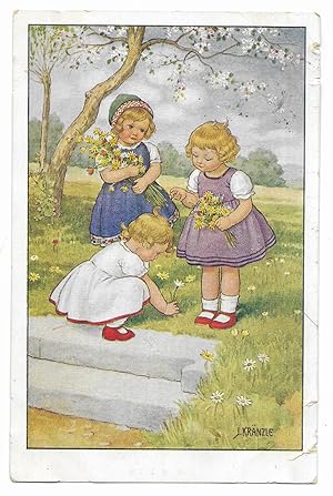 Postal ilustrada.Dibujos y Caricaturas. Kränzle, J. Bouquets de fleurs. S. XVIII, Nº 29317