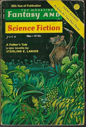 Image du vendeur pour The Magazine of FANTASY AND SCIENCE FICTION (F&SF): July 1974 mis en vente par Books from the Crypt