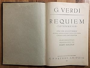 Requiem : (Totenmesse) für vier Solostimmen (Sopran, Mezzosopran, Tenor und Bass), Chor und Orche...