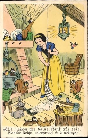 Bild des Verkufers fr Knstler Ansichtskarte / Postkarte Walt Disney, Schneewittchen und die sieben Zwerge, Snow White zum Verkauf von akpool GmbH