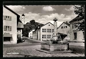 Bild des Verkufers fr Ansichtskarte Marktoberdorf /Allgu, Marktplatz mit Brunnen zum Verkauf von Bartko-Reher