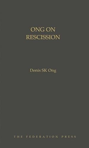 Immagine del venditore per Ong on Rescission (Hardcover) venduto da Grand Eagle Retail