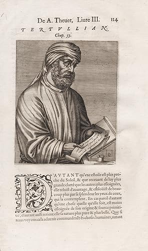 "Tertullian" - Tertullian (c.155-c.220) author Carthage Tertullien Tunisia Tunisien Portrait