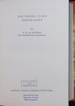 Seller image for Der Einfall in die Niederlande. for sale by Antiquariat Bookfarm