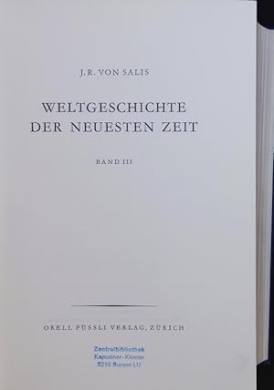 Seller image for Weltgeschichte der neuesten Zeit, Band III. for sale by Antiquariat Bookfarm
